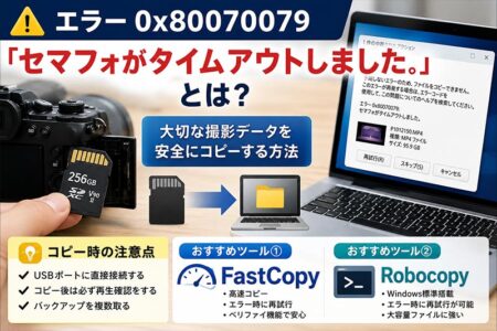 エラー「0x80070079：セマフォがタイムアウトしました」とは？大切な撮影データを安全にコピーする方法【お役立ちコラム】