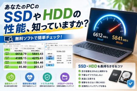 あなたのPCのSSDやHDD、本当の性能を知っていますか？【お役立ちコラム】