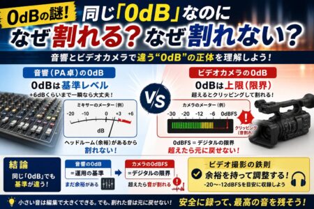 「0dBなのに割れない？」音響とビデオカメラで違う”0dB”の正体【お役立ちコラム】