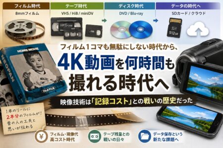 フィルム1コマも無駄にしない時代から、4K動画を何時間も撮れる時代へ【お役立ちコラム】