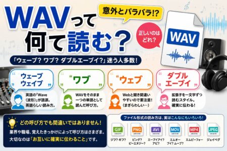 「WAV」って何て読む？ ウェーブ？ワブ？それともダブルエーブイ？【お役立ちコラム】