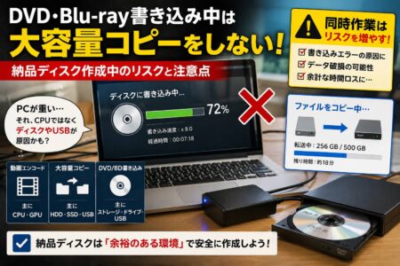 PCが重い＝CPUが忙しいとは限らない？DVD・Blu-ray書き込み中に「やらない方がいい作業」を知っておこう【お役立ちコラム】