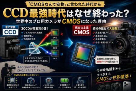 CCD最強時代はなぜ終わった？～「CMOSなんて安物」と言われた時代から、世界中のプロ用カメラがCMOSになった理由～【お役立ちコラム】