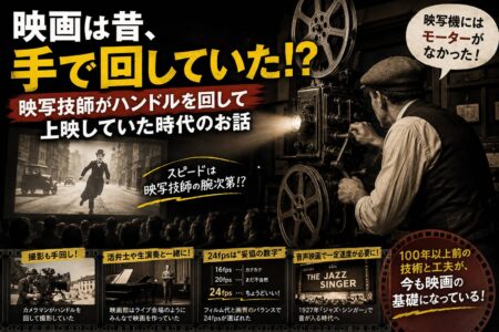 映画は昔、手で回していた！？ 映写技師がハンドルを回して上映していた時代のお話【お役立ちコラム】