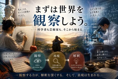 まずは世界を観察しよう。科学者も芸術家も、そこから始まる。【お役立ちコラム】