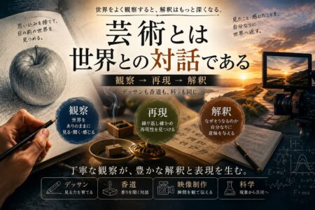 芸術とは世界との対話である ―― デッサンも香道も、科学も同じだった【お役立ちコラム】