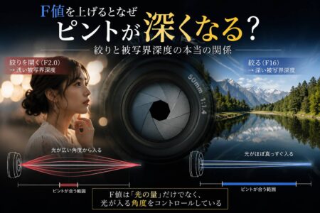 「F値を上げるとなぜピントが深くなる？──絞りと被写界深度の本当の関係」【お役立ちコラム】