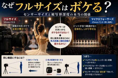 「なぜフルサイズはボケる？ センサーサイズと被写界深度の本当の関係」【お役立ちコラム】