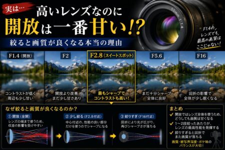 高いレンズなのに開放は一番甘い！？「 絞ると画質が良くなる本当の理由」【お役立ちコラム】