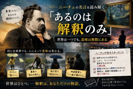 「あるのは解釈のみ」──ニーチェは本当に「事実なんてない」と言いたかったのか？【お役立ちコラム】